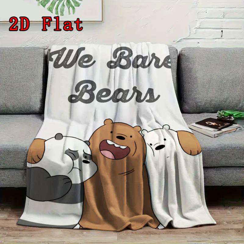 We Bare Bears 2D Flat Pattern Flannel Blanket High quality All Seasons Warmth and Comfort Perfect for Christmas Gifts.NMT0928572