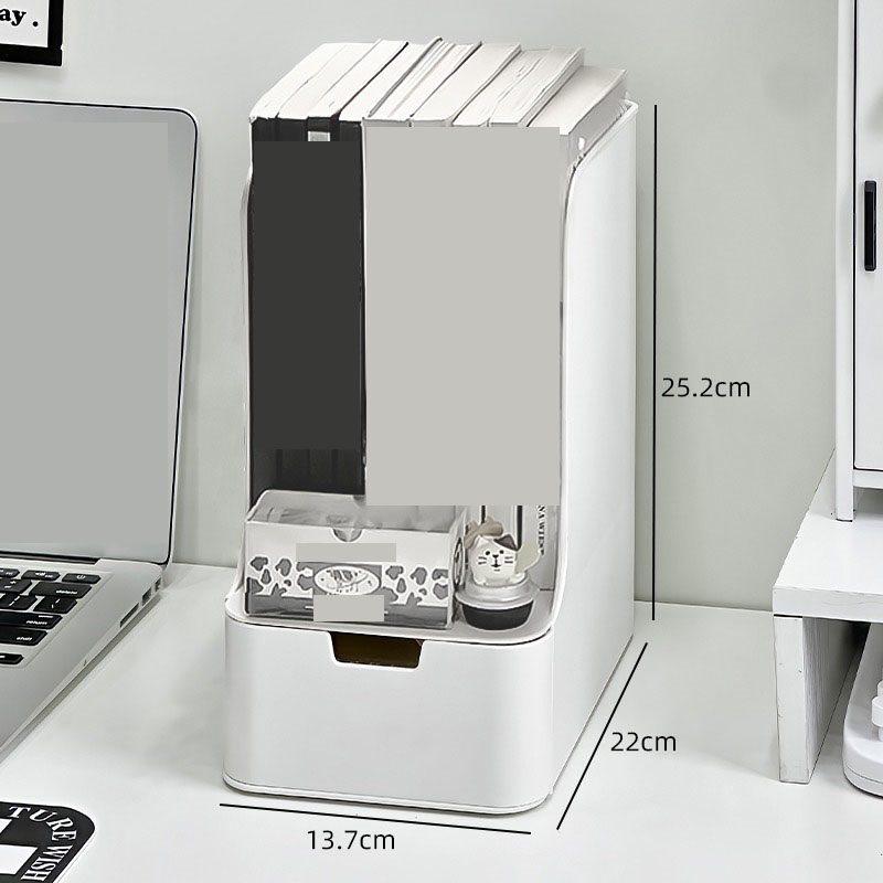1pcs Book storage box, student desktop, transparent drawer, pen holder, storage rack, office bookshelf, book stand