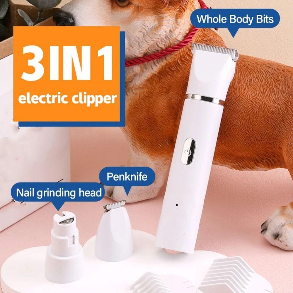 Rechargeable Electrical Clipper Multifunctional Pet Grooming Clipper Pet Shaver  Foot Hair Trimming
