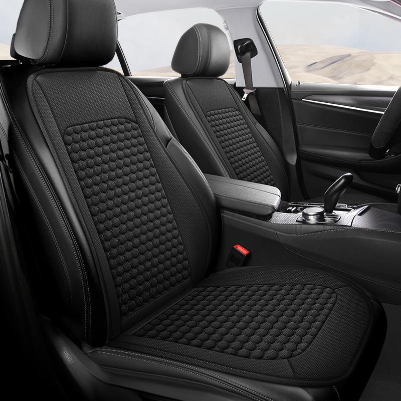 Linen Car Seat Cushion with Backrest for All Seasons