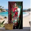 Asciugamano da Spiaggia Stampa Calcio Portogallo Asciugatura Rapida Super Assorbente Morbido Asciugamano da Bagno per Nuoto Spiaggia Viaggio Souvenir Regalo