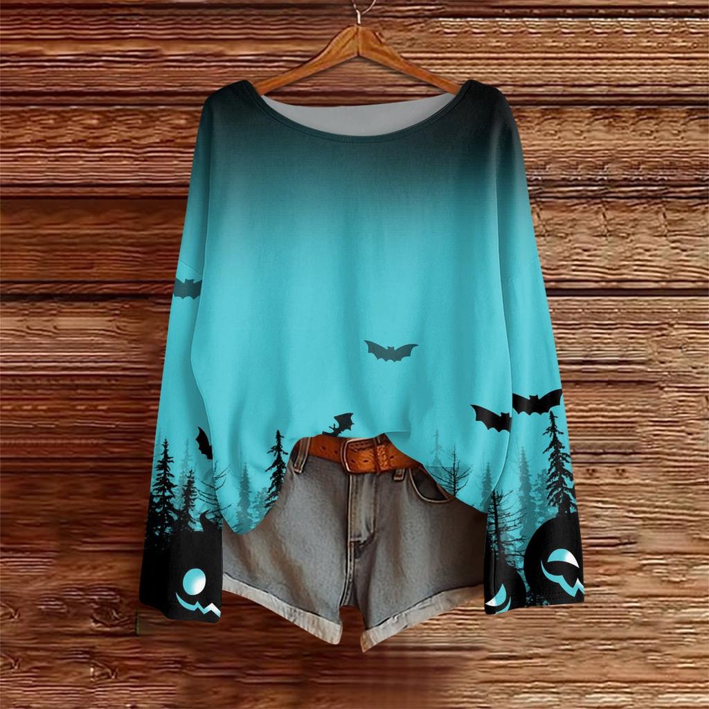 Dámské košile s dlouhým rukávem Potisk Grafická trička Halenky Ležérní Nadměrné velikosti Základní topy Pulovr