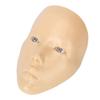 5D Silicone Makeup Practice Mannequin Set Reusable Makeup Full Face with False Eyelashes Stand