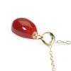 Sansui Blood Red Coral Necklace Pendant Drop K18 Undyed Red
