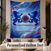 Custom Text Tapestry Rangers FC Print Wall Tapestry Indoor Living Room Wall Decor