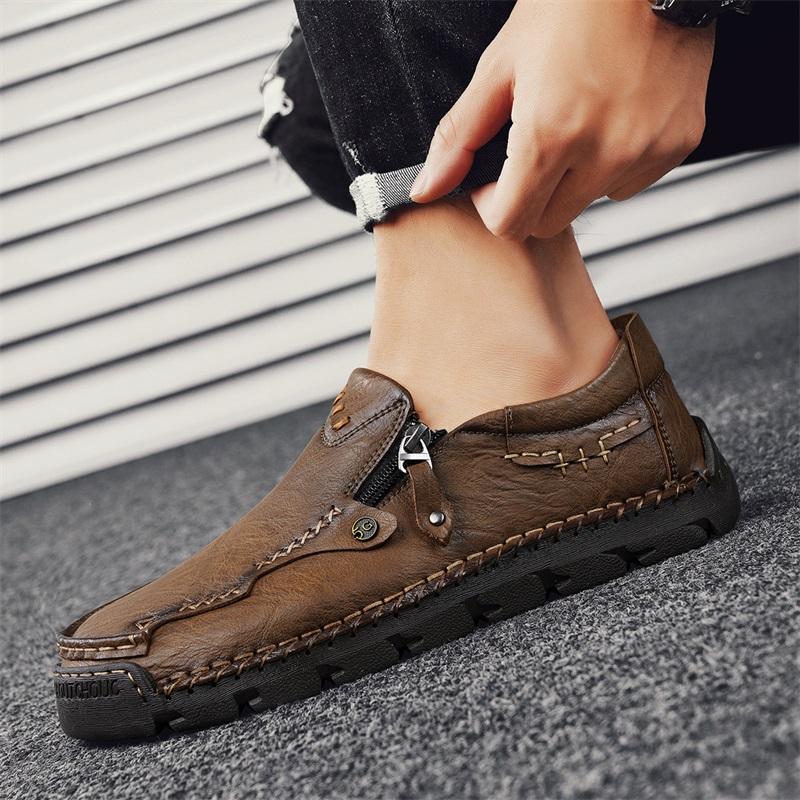 Men Casual Shoes Breathable Loafers Sneakers Fashion Comfortable Flat Handmade Retro Leisure Loafers Shoes Men Shoes