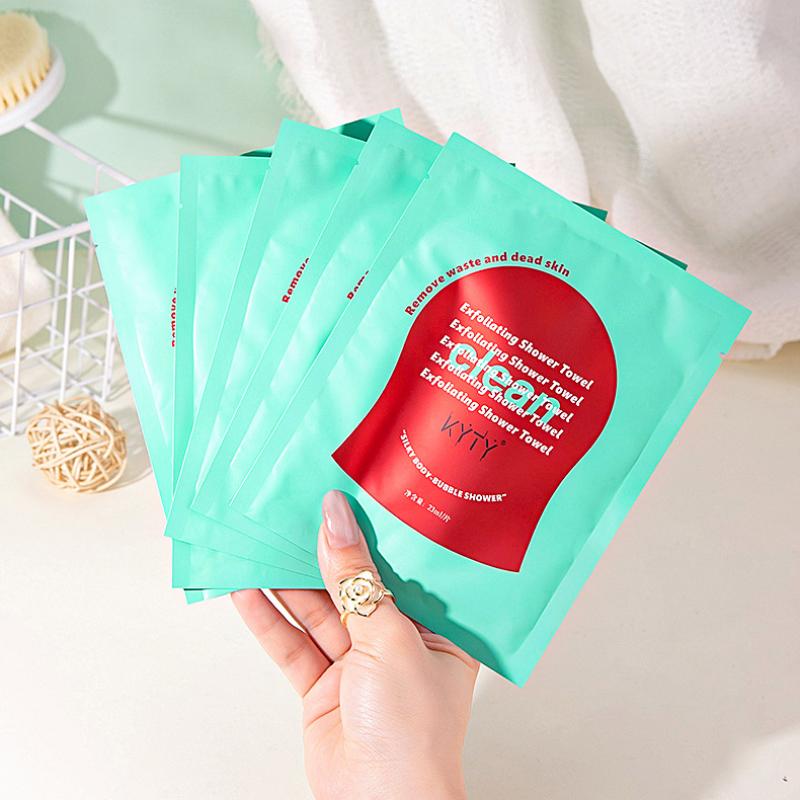 1/5Pcs Red Oil-Control Exfoliating Bath Towel Travel Portable Scrub Mitt Shower Gloves Self Foaming Silky Smooth Skin Bath Tool