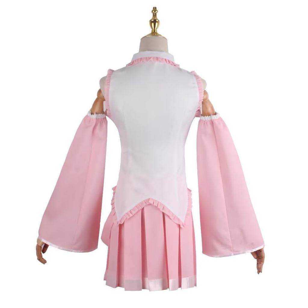Elf Forest Hatsune Miku Sakura Miku Cosplay Costume, Pink Uniform, Cute JK Skirt, Hair Accessory, Perfect for Photoshoots, Cosplay Costume, CosplayL