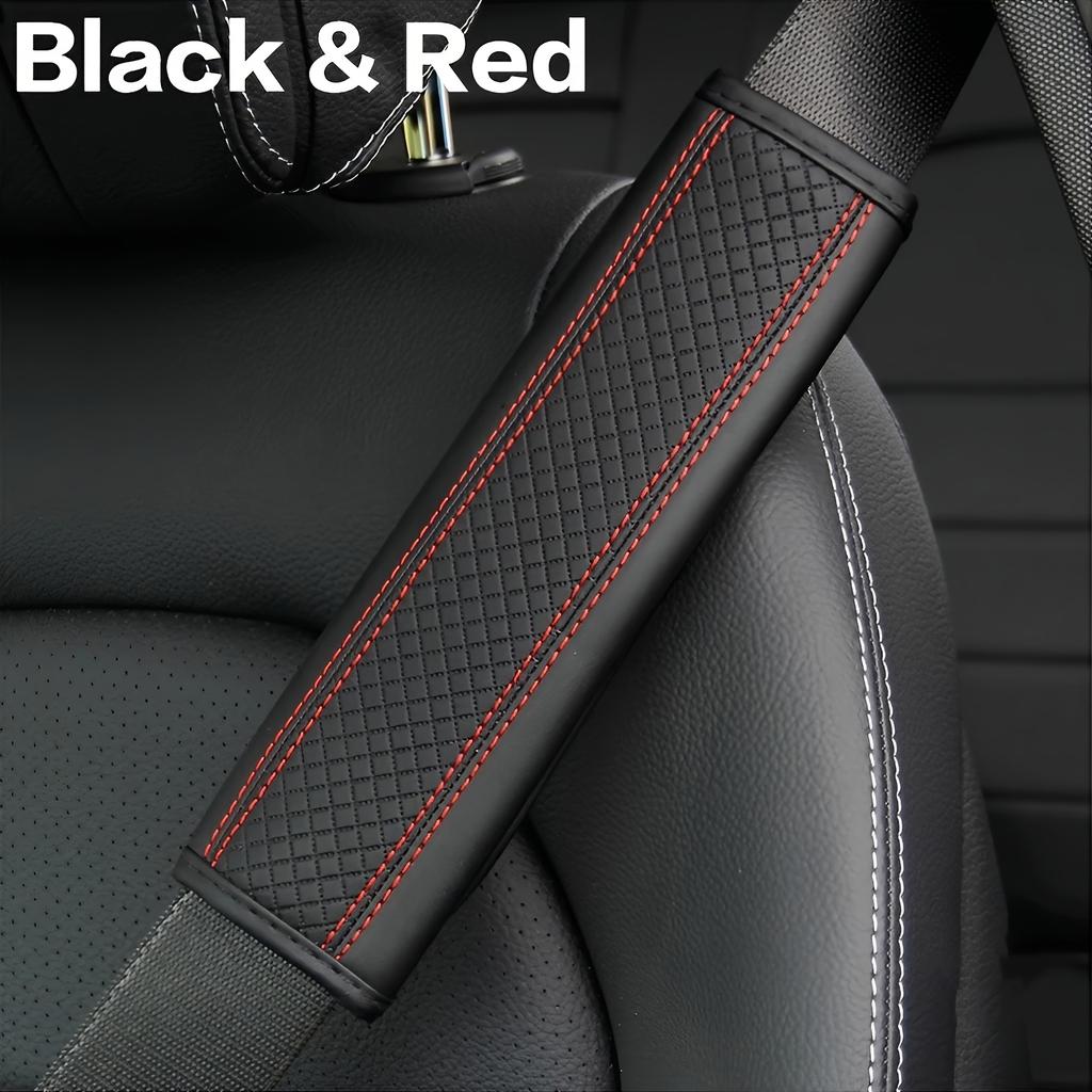 Seat Belt Pad Leather Seat Belt Covers More Comfort Driving Cushion Helps Protect Your Neck and Shoulders Suit for Car