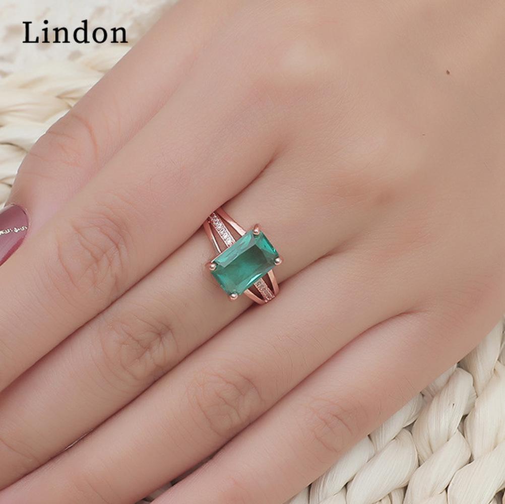 

Классическое кольцо Lindon из медного сплава с цирконием, женские ювелирные изделия, свадебный подарок для вечеринки