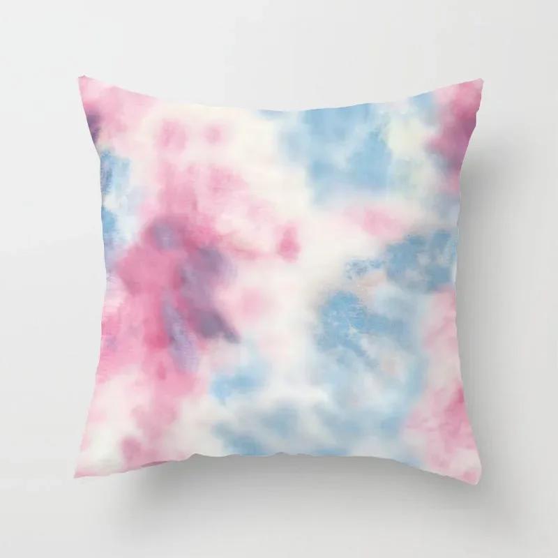 Tie Dye Cushion Cover, Geometric Abstract Art Throw Pillow Sofa Home Decor