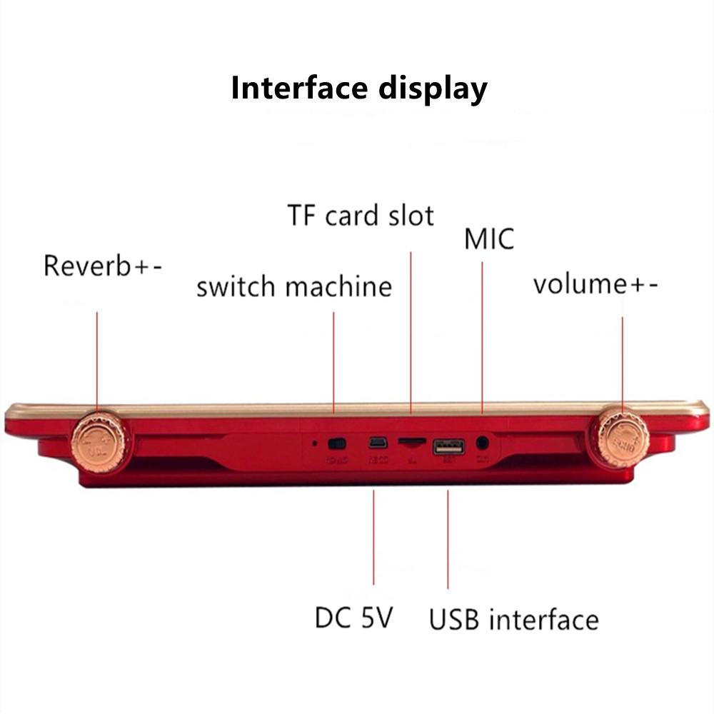 Multifunctional Portable Tempered Screen 13-inch Video Player HD Player MP3/4 Speaker FM Radio E-book Amplifier Audio
