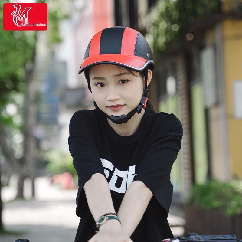 Unisex Retro Duckbill Electric Vehicle Summer Helmet | Sun-Protective, Lightweight Half Cap for Mopeds