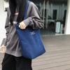 Japanese Casual Canvas Bag Women's Vertical Bag Boys Shoulder Bag Student Wind Tote Bag Shoulder Versatile Commuter Bag