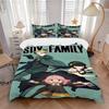 Spy Family Adventure Print 3Pcs Bedding Setduvet Cover With 2 Bedropillowcase Home Birthday Gift