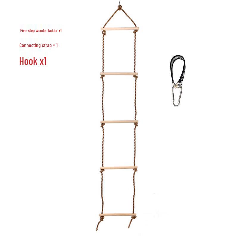 

Children s Wooden Climbing Ladder & Swing