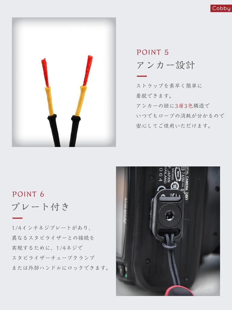 Cobby Kamera 35mm Anker für und Digital mit Verstellbarem Handgelenkband Riemen, Breit, Links, DSLR, Spiegellose, Kameras, (Schwarz)