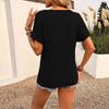 2025 Elegant V-Neck Short-Sleeve T-Shirt for Women