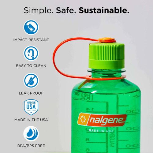 Nalgene Smal munn Løkkelokk for 0,5L/1L Flasker, Svart, 90062