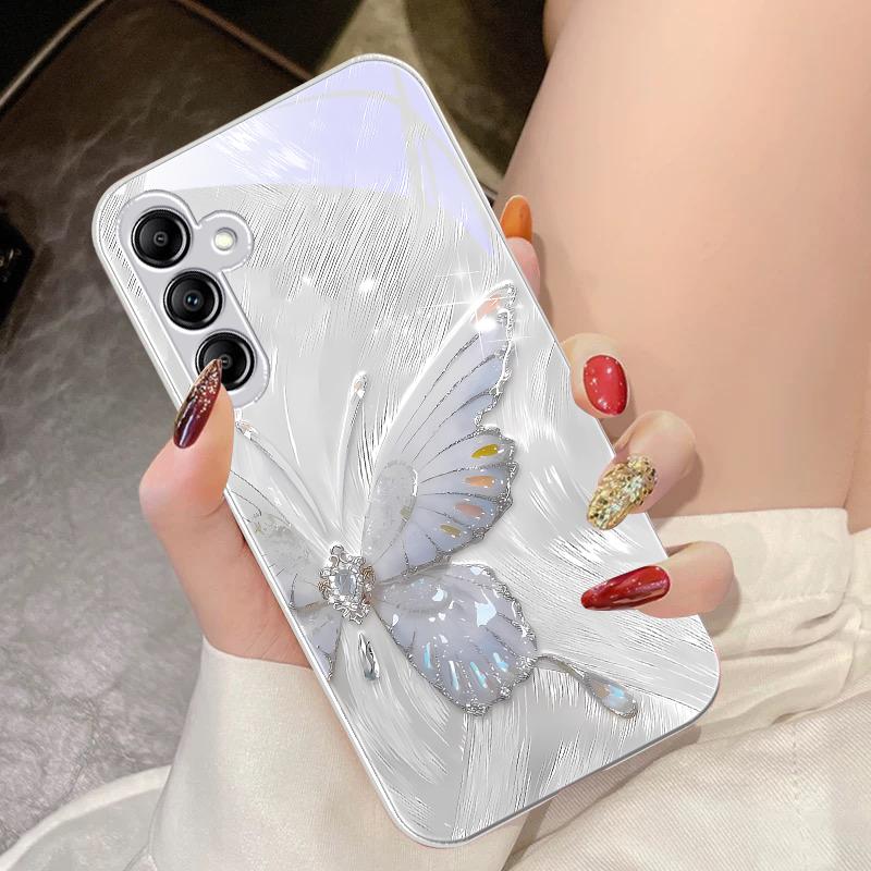 Beiwen Niedlicher Schmetterling Für Samsung Galaxy A14 4G 20 30 52 20S 21S 22 A32 33 34 42 50 51 53 54 70 71 72 73 5G Glas Handyhülle