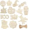 Cross-border Halloween Ghost and Witch DIY Wood Chips for Creative Kids Crafts