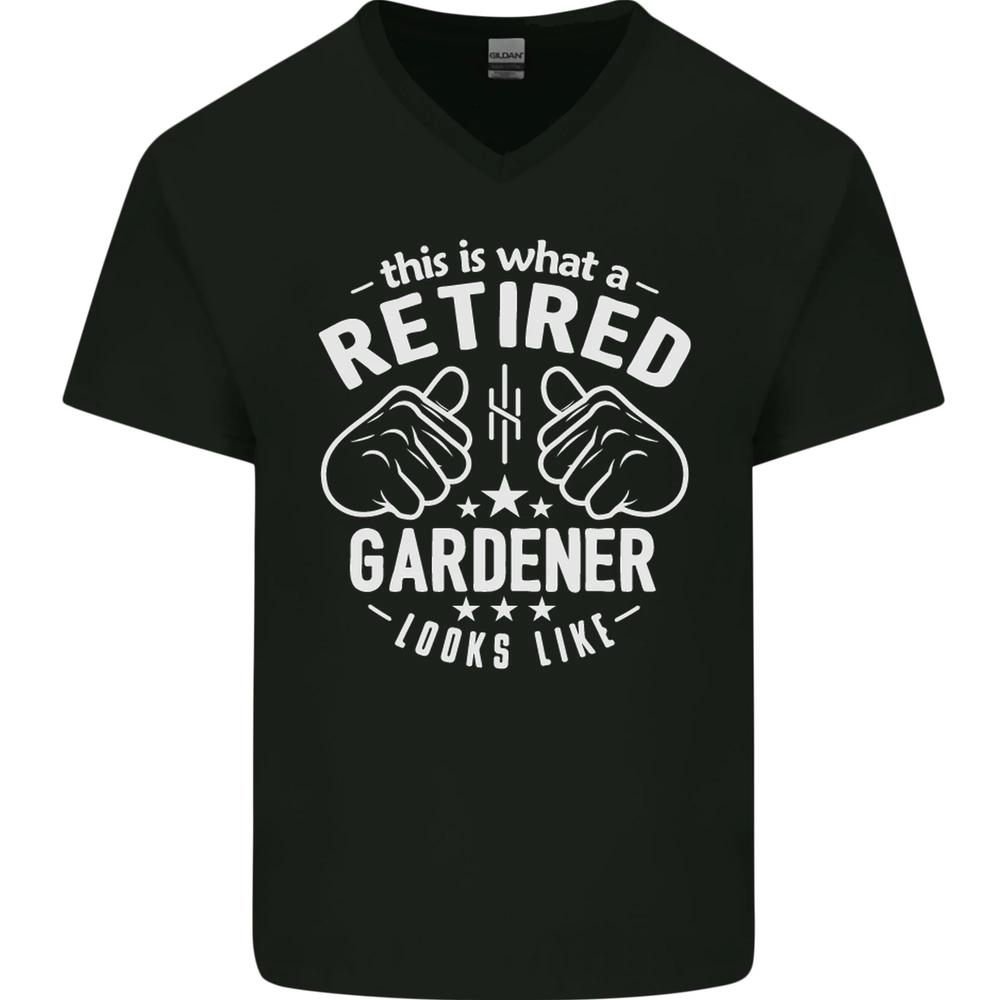 This Is What a Retired Gardener Looks Like Mens VNeck Cotton T-shirt XXL