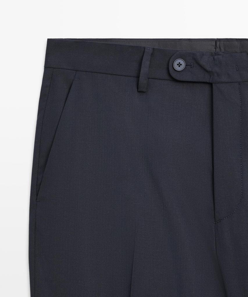 Masimodutti Wool Blend Suit Pants