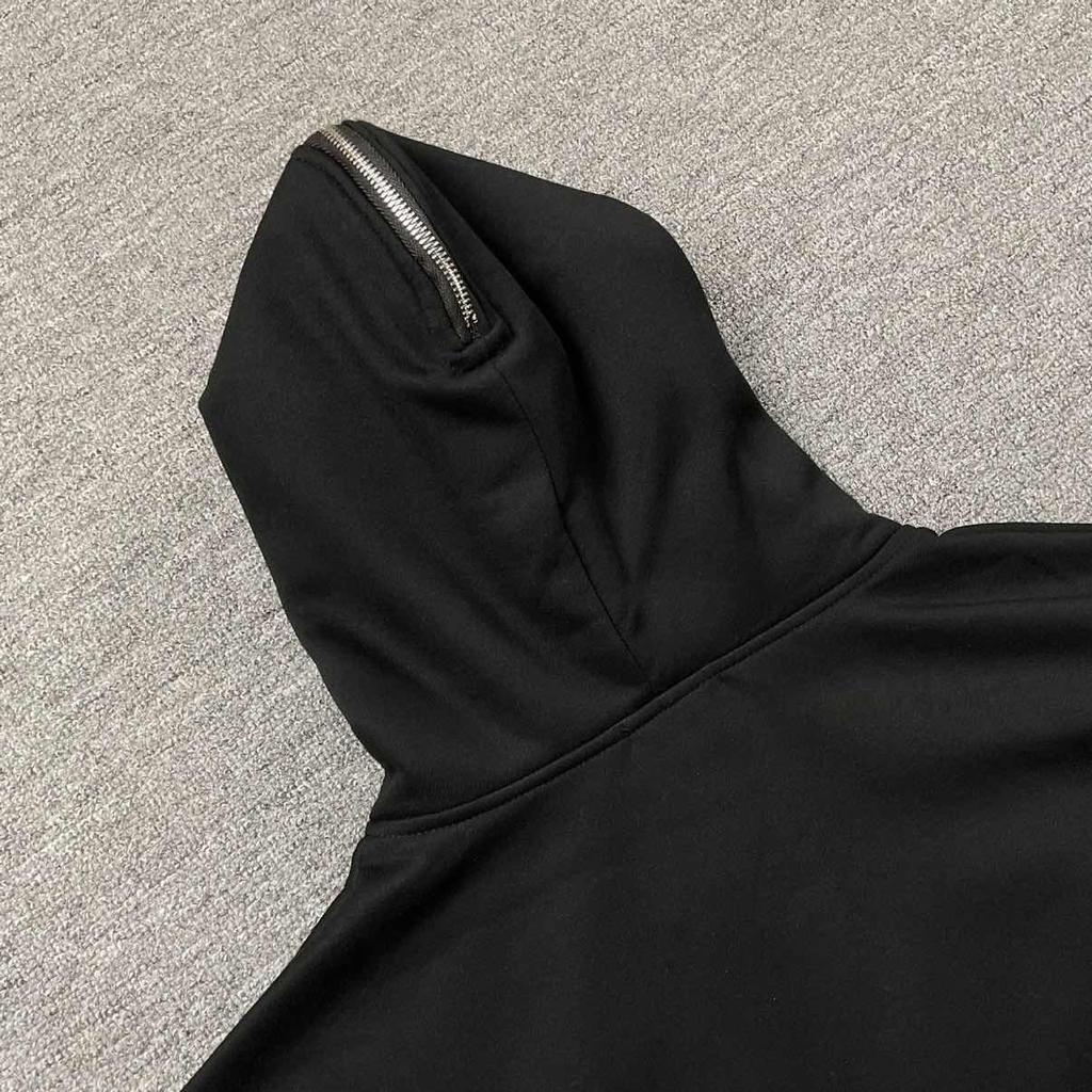 LUXEONStreetwear Zipper Hoodies Men Women High Quality Black Sweatshirts Casual Pullovers