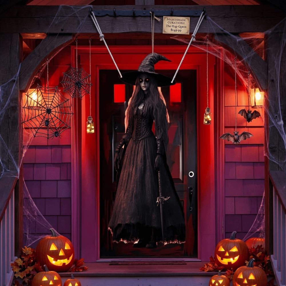 Irregularly Halloween Eaves Decorative Banners Clear Printing Spooky Atmosphere Banner Party