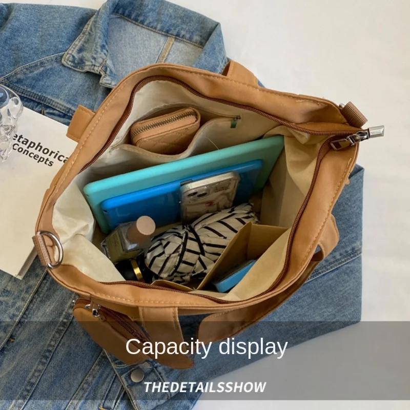 Einfachheit Oxford Canvas Composite Umhängetasche Einfarbig Vielseitig Lazy Style Umhängetasche Große Kapazität Pendler-Einkaufstasche