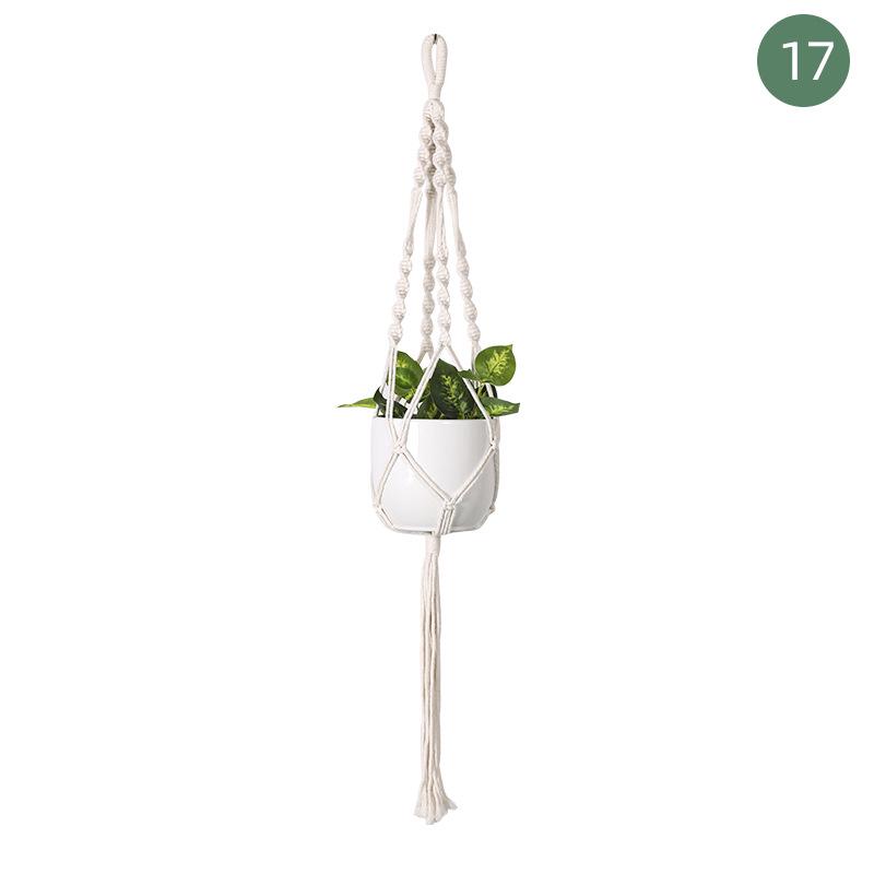 Creative Woven Cotton Plant Hanging Basket Set