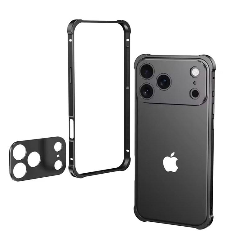 Vysoce kvalitní originální barevný hliníkový rám kovový nárazník pevné pouzdro pro iPhone 17 Air 16 15 14 13 12 Pro Max 17Pro kryt s ochranou objektivu ze slitiny