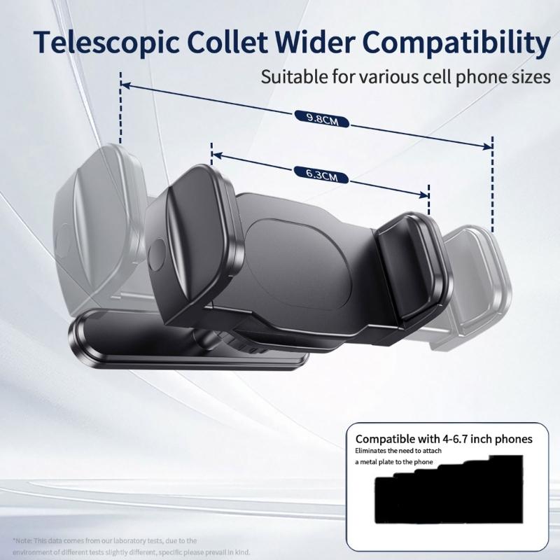 360 Degree Rotating Magnetic Base Phone Mount Bracket for Metal Surfaces Universal Stand Holder for Most Mobile Phone