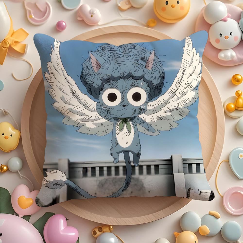 Cute F-FAIRY T-TAIL Cushion Cover Home & Car Multi-Scene Pillow Cover - Reversible, Soft & Durable for Daily Use