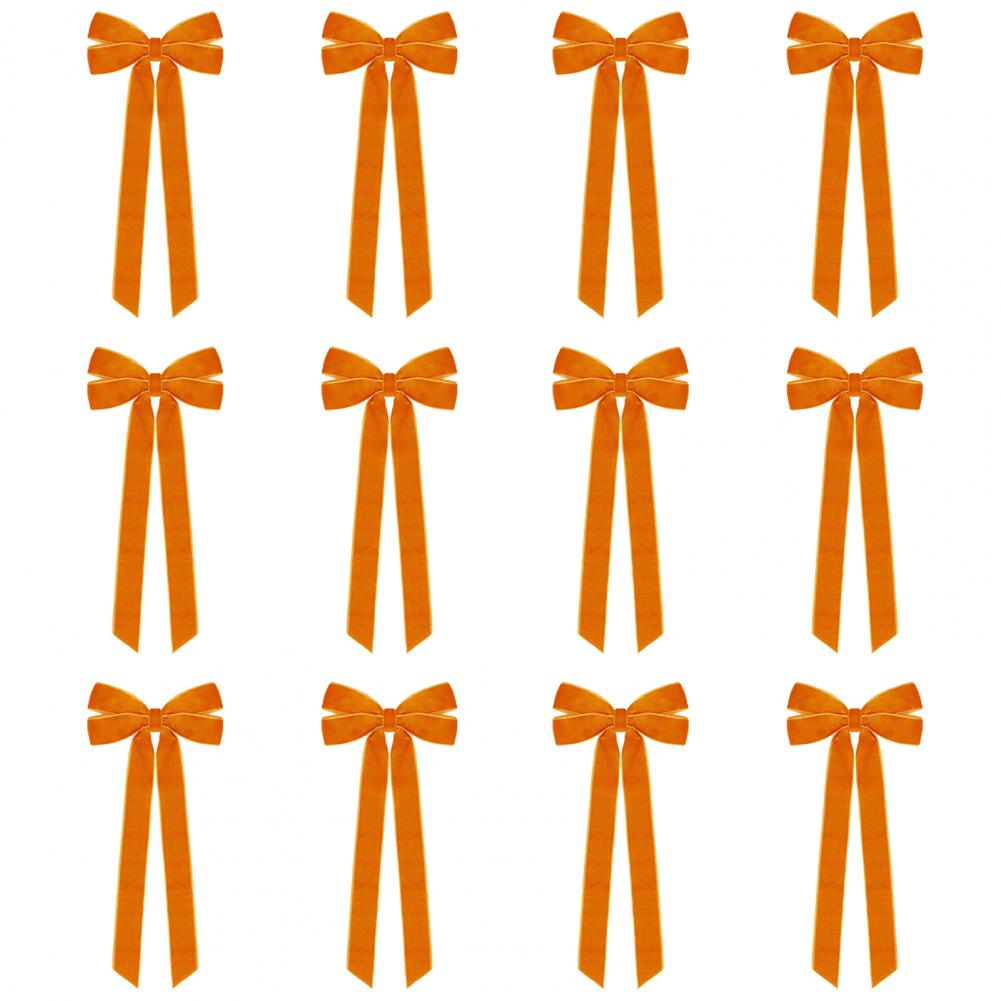 Christmas Ribbon Decoration Rustic Vintage Christmas Velvet Bows for Diy Crafts Tree Decoration Set for Thanksgiving