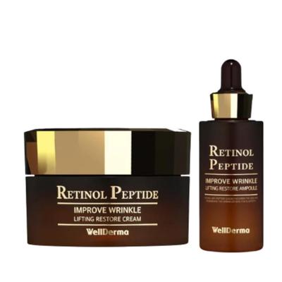 / Set Siero e Crema Lifting Ripristinante con Retinolo e Peptidi / Duo Anti-Età / Prodotto in Corea