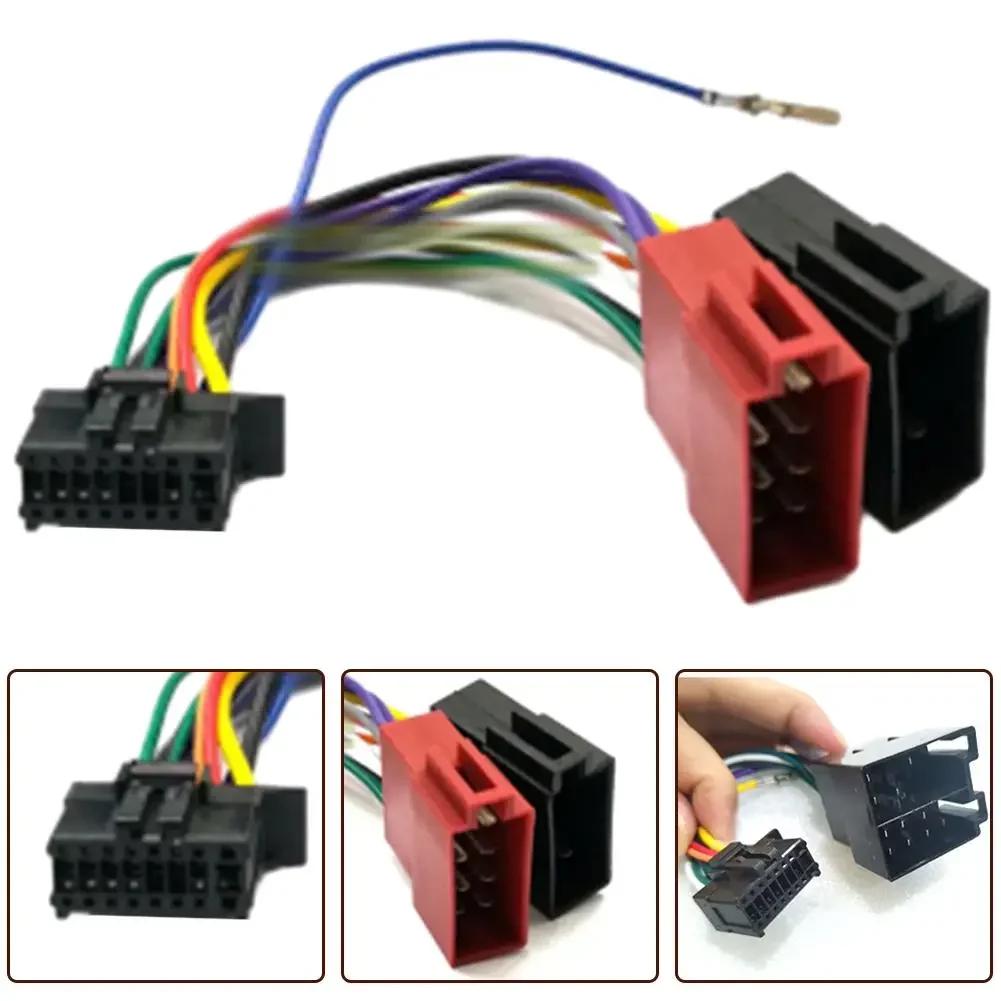 Adaptor de cablu ISO pentru radio stereo auto cu 16 pini pentru cablaj ISO Pioneer, mufă masculină la adaptor conector femelă
