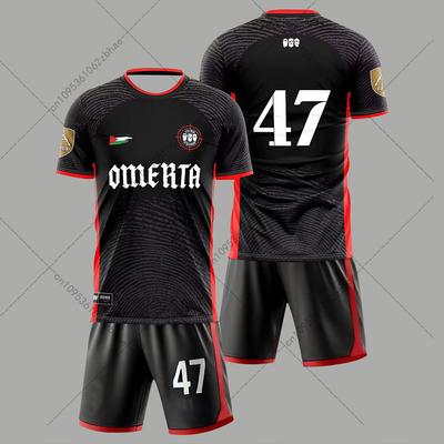 Tuta in Jersey, Set Tuta da Uomo, Tute Sportive Estive per Fan di Boxe OMERTA, Abbigliamento Sportivo Casual da Uomo con Pantaloncini a Manica Corta