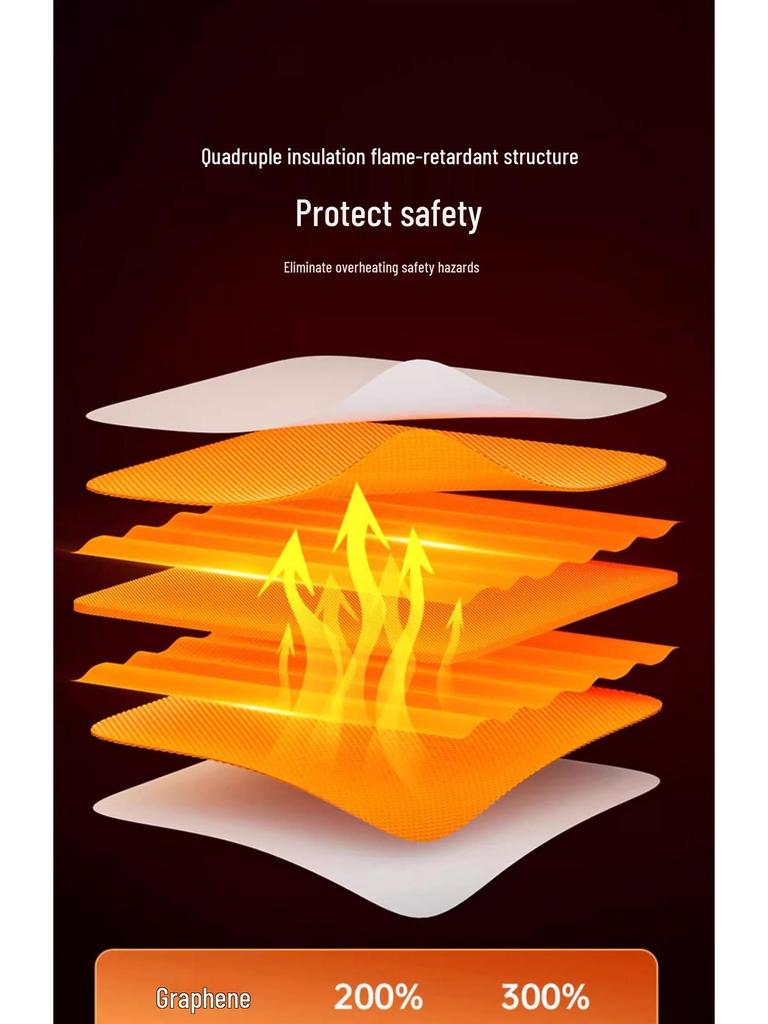 Graphene Electric Heated Seat Cushion, 12V Universal Winter Car Pad, Plush Single Mat, Comfortable Heating.
