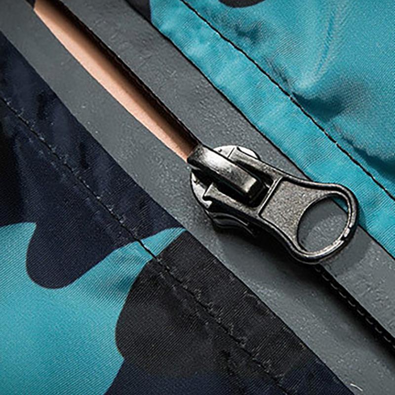 Outdoor Camping  Mountaineering Men's Jacket Large Korean Trend Reflective Camouflage Trench Coat Men's Spring and Autumn Baseball