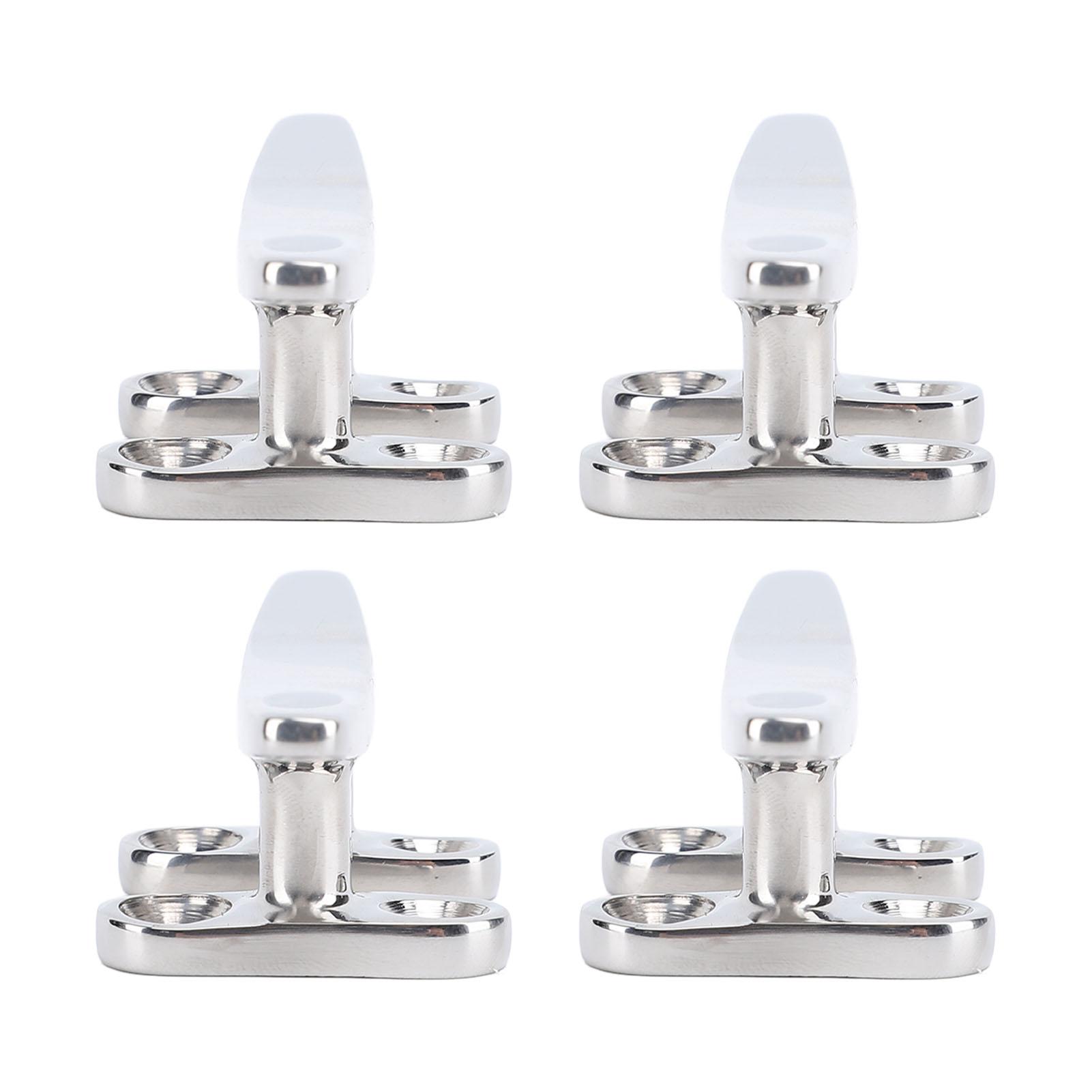 

4pcs 4in Boat Tie Down Cleat 316 Stainless Steel Polished Dock Cleat Deck Rope for Speedboat Yacht