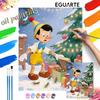 Pinocchio Christmas Painting By Numbers Kit Hand Painting Home Decor
