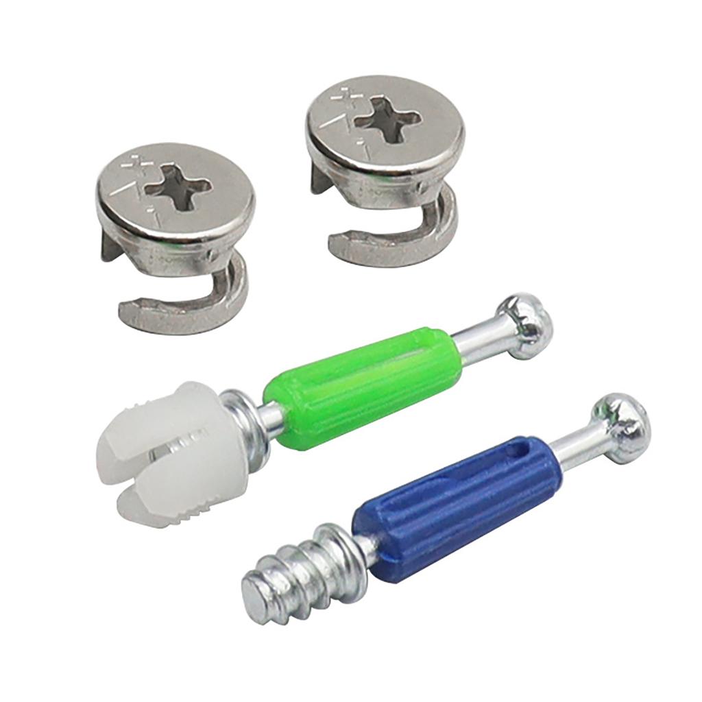 100 st Skåplås och skruvar för möbelmontering Excentriskt hjul och trädymlingar för skåp och lådor