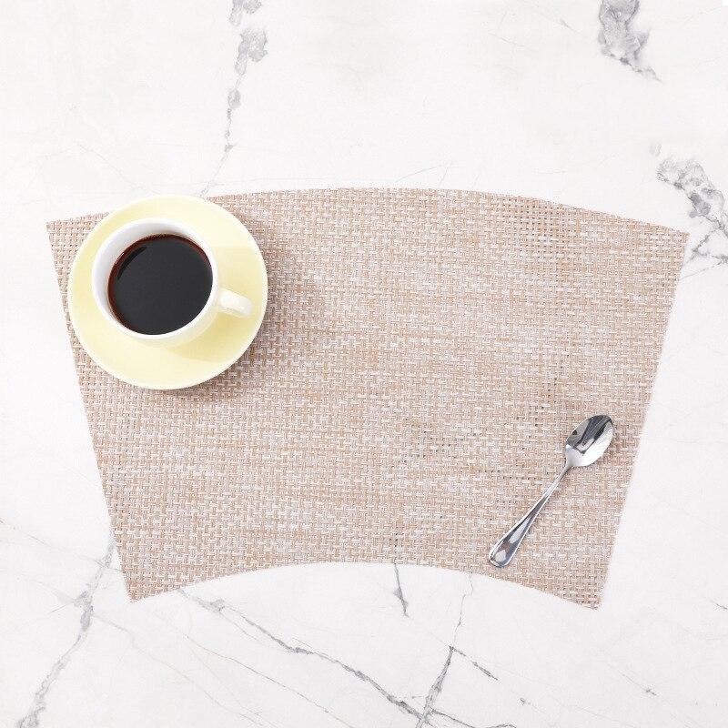 Sada 1/6 PVC sektorové prostírání pro jídelní stůl Sada povlečení Prostírání Příslušenství Hrnek na víno Dekorativní podložka Prostírání na stůl