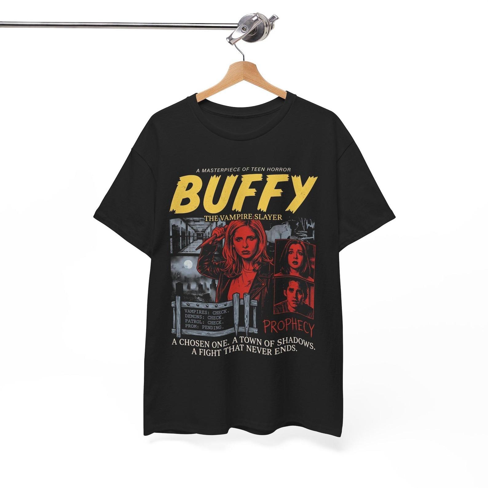 Buffy The Vampire Slayer T-Shirt 90s Horror TV Show Graphic Tee S