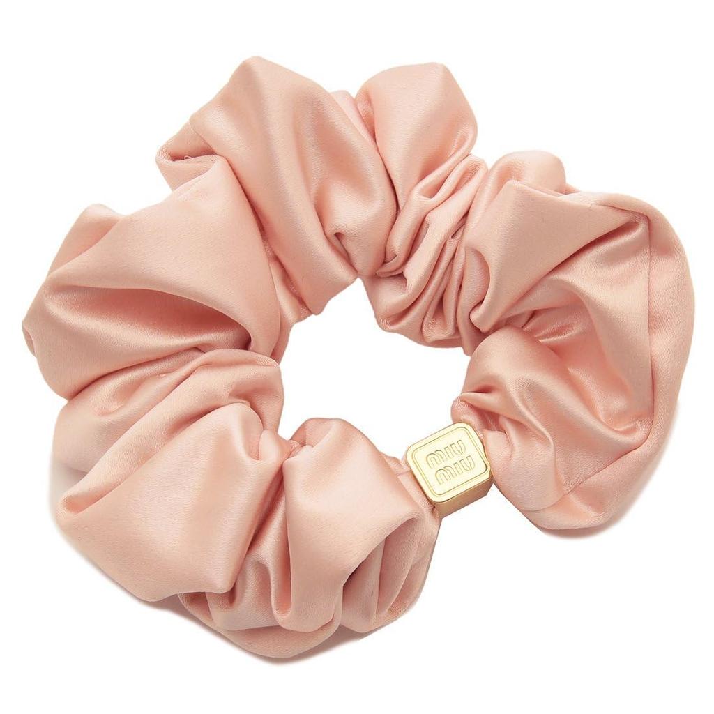 Miu Miu Hair Satin MIU MIU 5IF186 049 F0615 Accessory, Scrunchie, Pink, Women's, [Used]