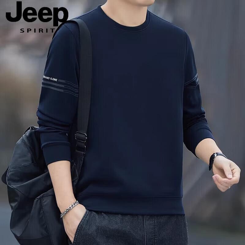 JEEP SPIRIT Men s Round Neck Long Sleeve Sweatshirt 3XL