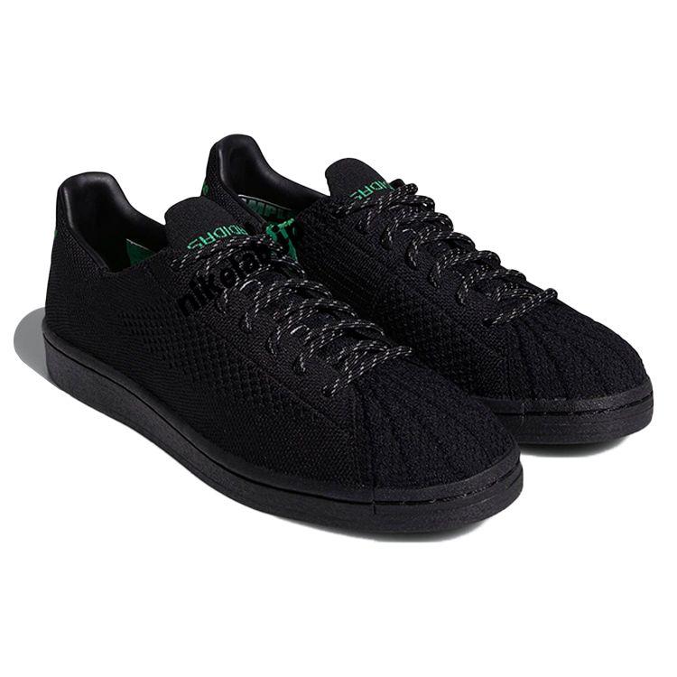 Pharrell x adidas Superstar Primeknit Schwarz Unisex Sneaker Core-Black Vivid-Green GX0195