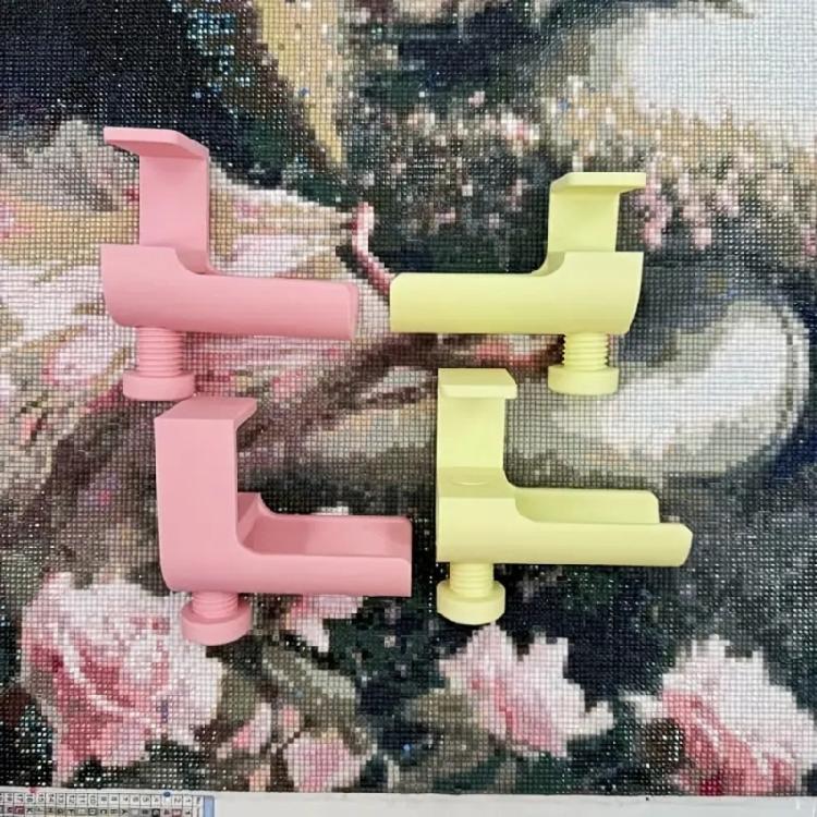 Antislip Artwork Stabilizing Frame With Adjustable Clamps For Diamantine Painting Projects Ergonomic Desk Clamps System