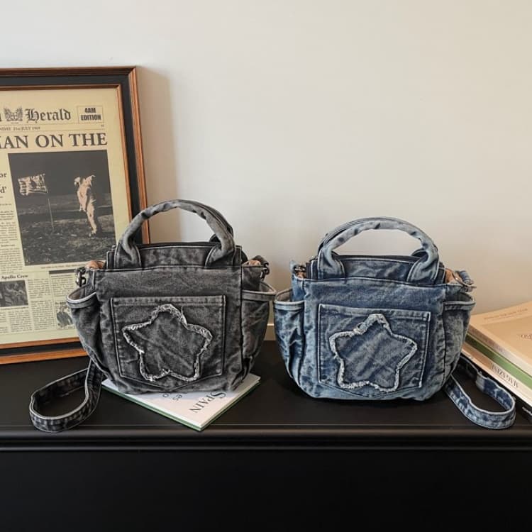 Retro Denim Mini Tote Bag Hand Bag